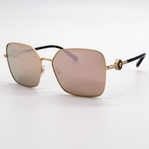 NEW VERSACE SUNGLASSES VE2227 1410/5A GOLD WOMEN EYEWEAR VE2227 14105A main image 8